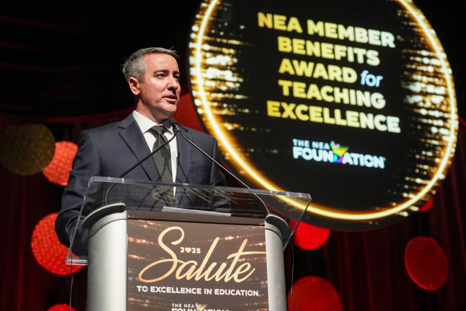 Matt Hamilton was named the winner of the 2025 NEA Member Benefits Award for Teaching Excellence on Feb. 14, 2025.