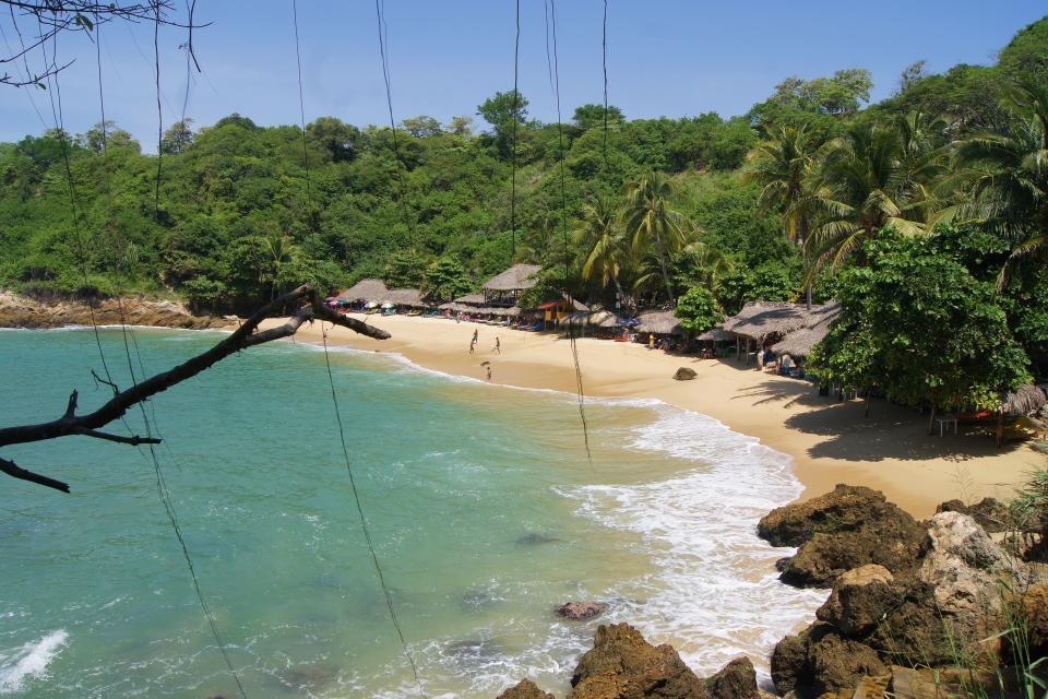 View of Carrizalillo beach, Puerto Escondido, Oaxaca - Mexico