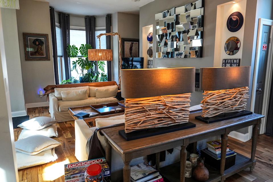 The formal living room at The Cochrane House bed and breakfast in the Brush Park neighborhood of Detroit on Tuesday, March 11, 2025.