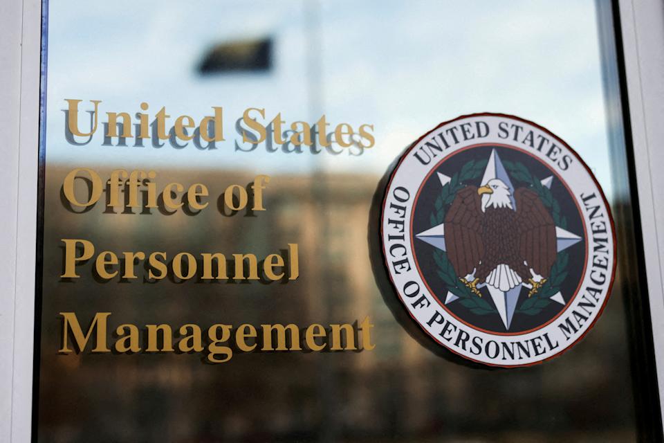 The logo of the Office of Personnel Management (OPM) in Washington, D.C., U.S., February 13, 2025.