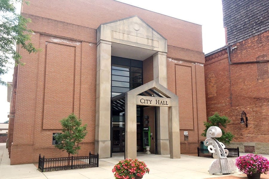 The rear entrance to Adrian City Hall in downtown Adrian, 135 E. Maumee St., is seen in this file photo.