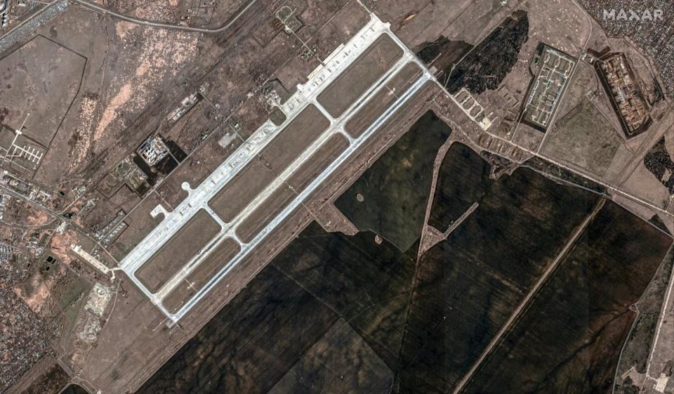 Overview of Engels Air Base after the attack. Satellite image ©2025 Maxar Technologies