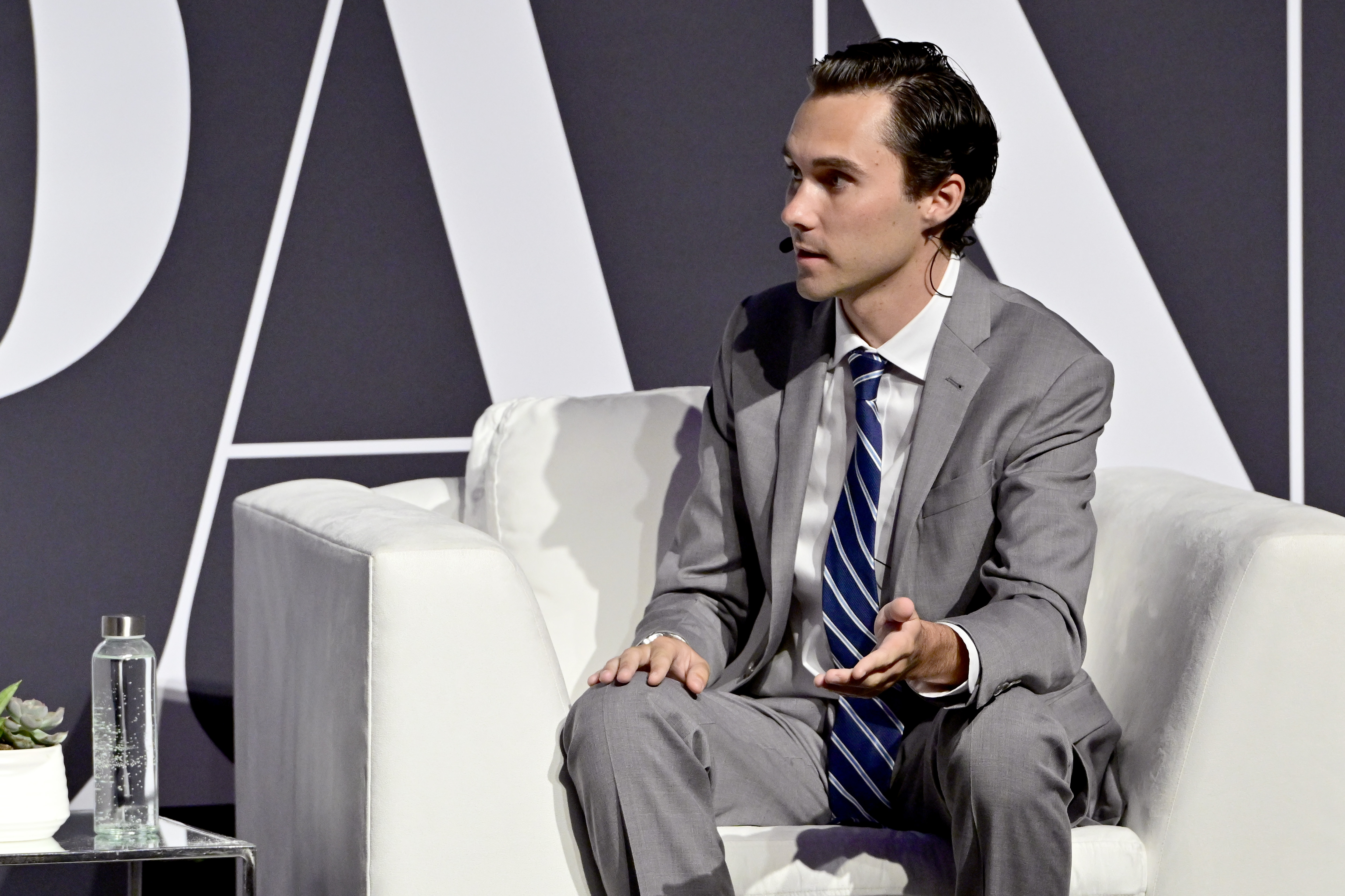 David Hogg speaks onstage during the Fast Company Innovation Festival 2024 at BMCC Tribeca PAC on Sept. 17, 2024, in New York City.