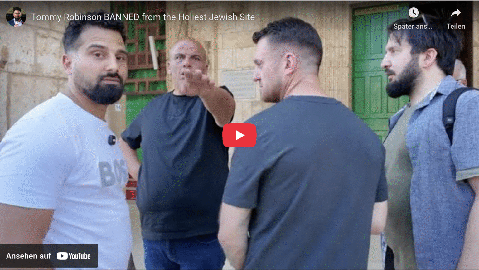 Apartheid in Israel: Tommy Robinson Visits Temple Mount, Refused Entry to Al-Aqsa Mosque