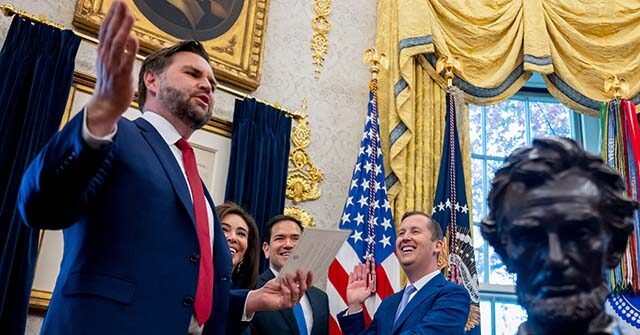 Vance Swears in Sergio Gor as U.S. Ambassador to India