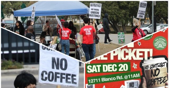 San Antonio Socialists Rally at Starbucks as Strike Fizzles