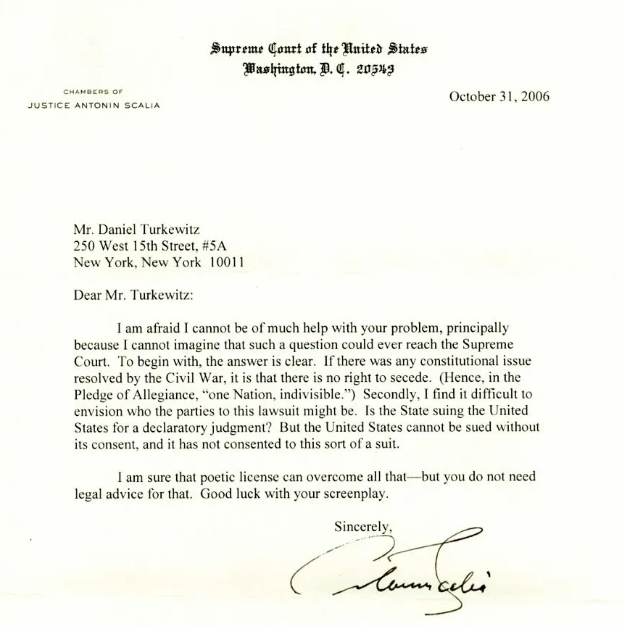 Scalia on Separation of USA