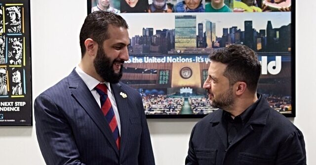 Ukraine’s Zelensky Congratulates Syria’s Jihadi President on Assad Fall Anniversary
