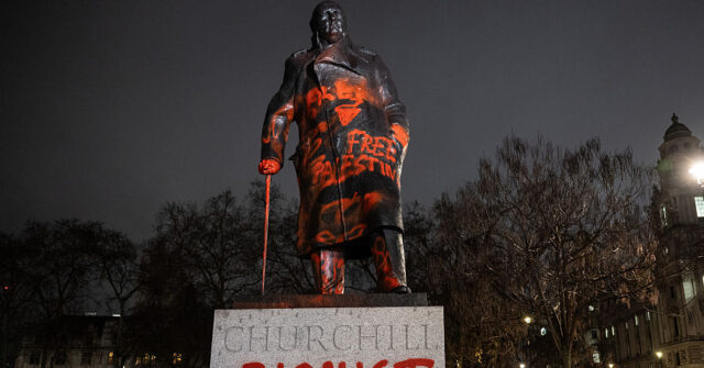 ‘Zionist War Criminal’: Palestine Activists Vandalise Churchill Statue at Parliament