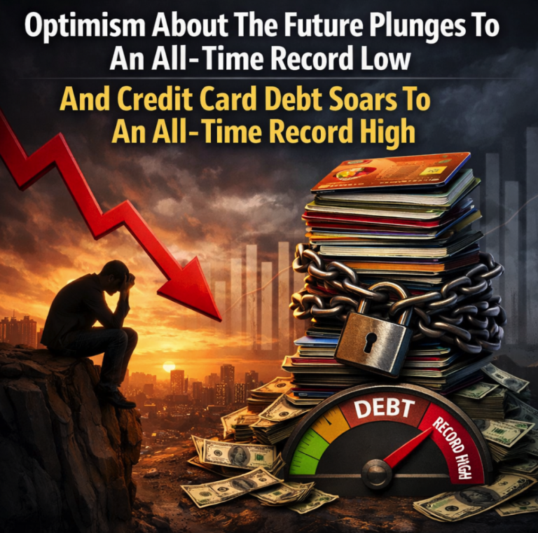 Optimism About The Future Plunges To An All-Time Record Low And Credit Card Debt Soars To An All-Time Record High
