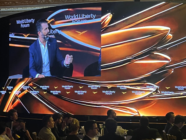 Donald Trump Jr. participates in a panel with Eric Trump and Erin Molan at the World Economic Forum. Nick Gilbertson / Breitbart News