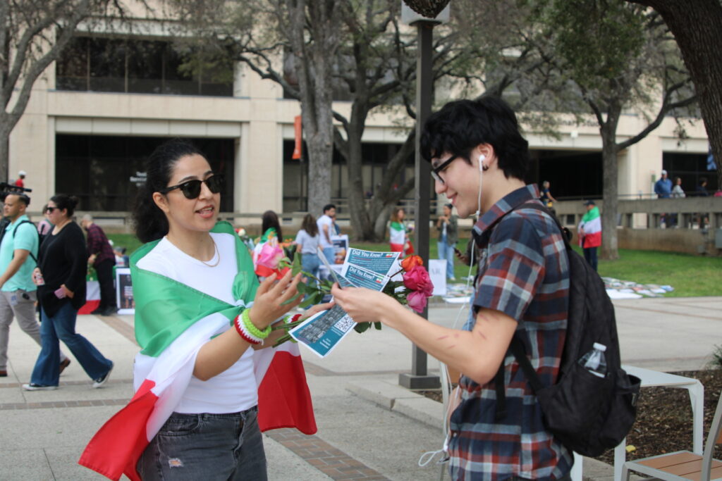 Iranian students expressed support and gratitude for Operation Epic Fury (Randy Clark/Breitbart Texas)