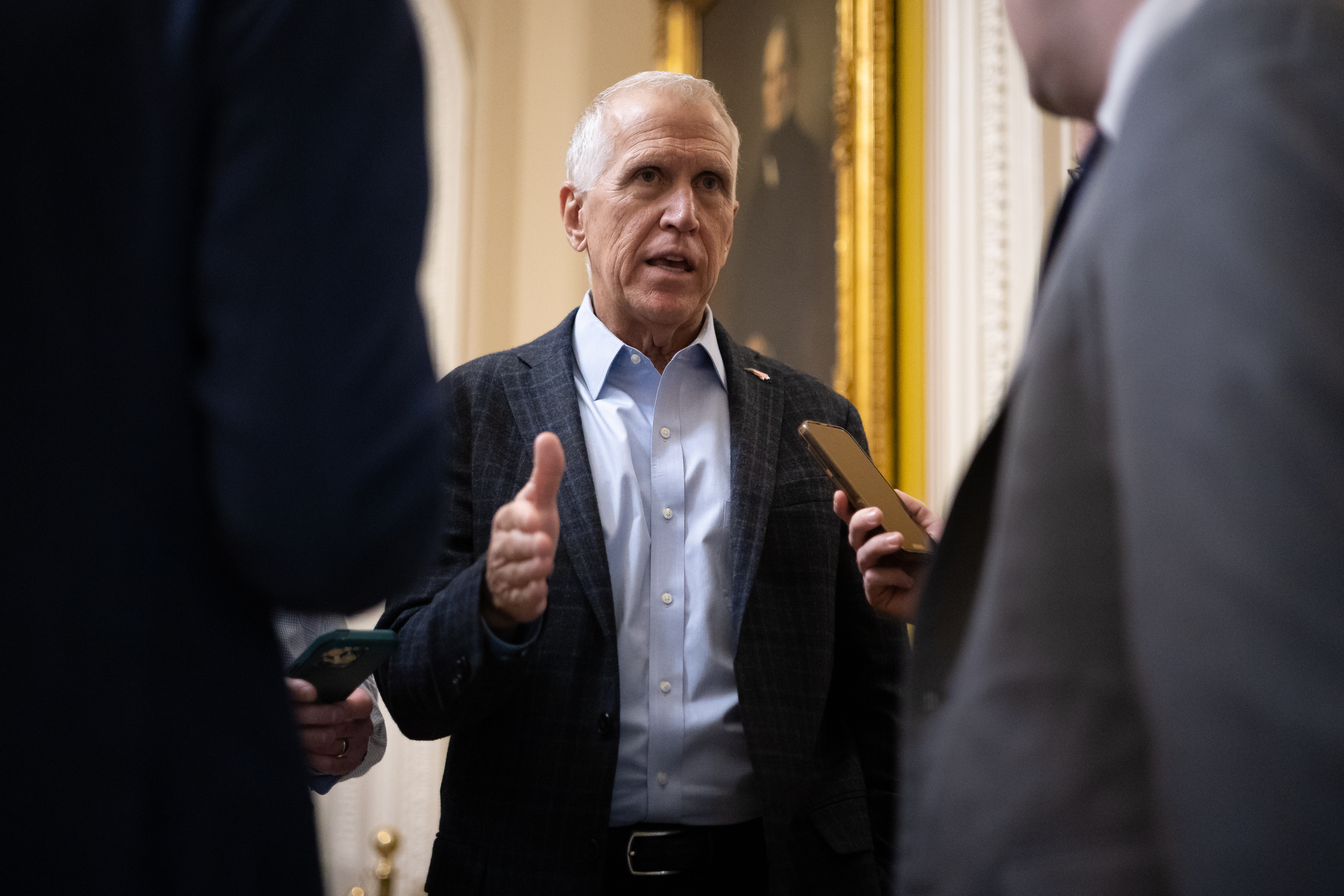 The retiring Tillis is voicing concerns shared privately by other Senate Republicans.