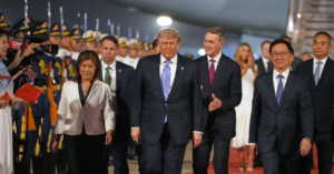 Beijing Rolls Out the Red Carpet for Trump: Bright Lights and Hundreds of Children Greet President in China