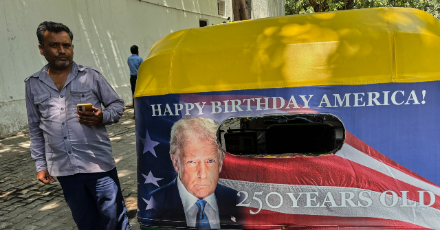 Trump’s Face Adorns Rickshaws in India for ‘Happy Birthday America’ Campaign