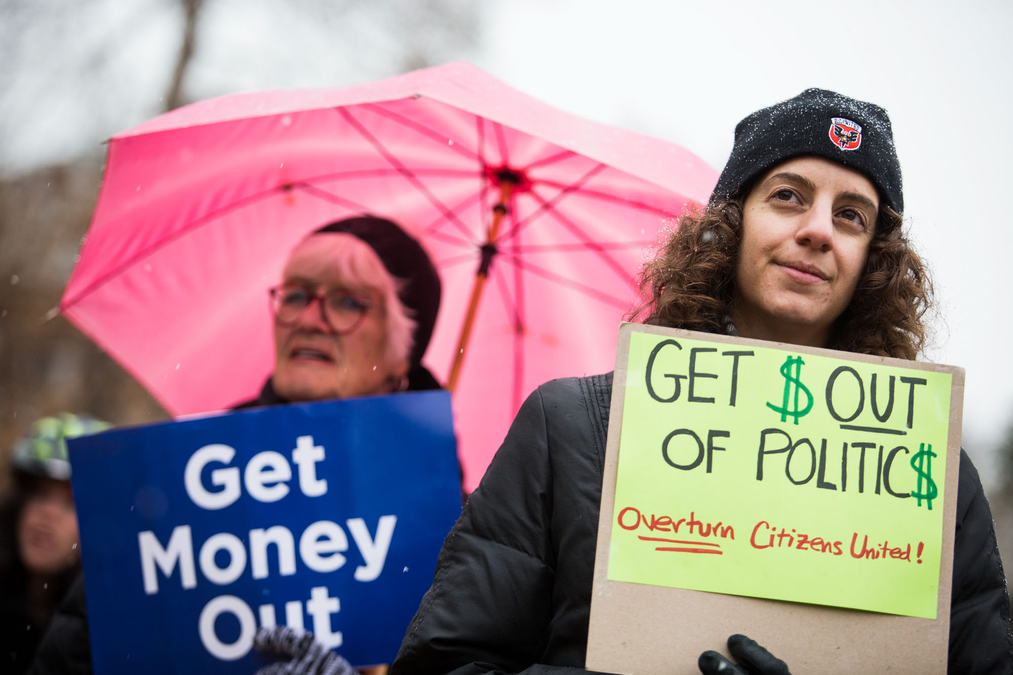 Getting money out of politics has been a popular cause. Protesters not affiliated with End Citizens United protested on the issue in 2015.