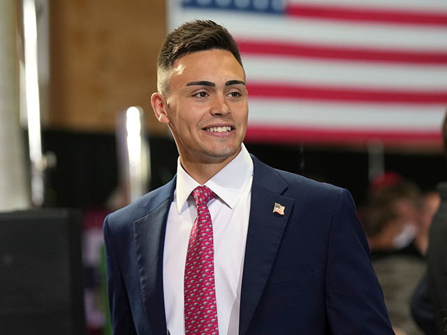 Title: Trump Image ID: 26156659978698 Article: Michael Alfonso, a House candidate from Wisconsin, attends an event before President Donald Trump arrives to speak, Friday, June 5, 2026, in Chippewa Falls, Wis. (AP Photo/Glen Stubbe)
