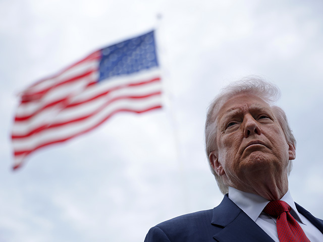 U.S. President Donald Trump speaks to members of the media prior to a Marine One departure from the South Lawn of the White House on May 8, 2026 in Washington, DC. President Trump is flying to Sterling, Virginia to attend a LIV Golf dinner. (Photo by Alex Wong/Getty Images)