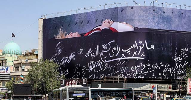 Iran Puts Trump in a Coffin on Huge Billboard in Tehran