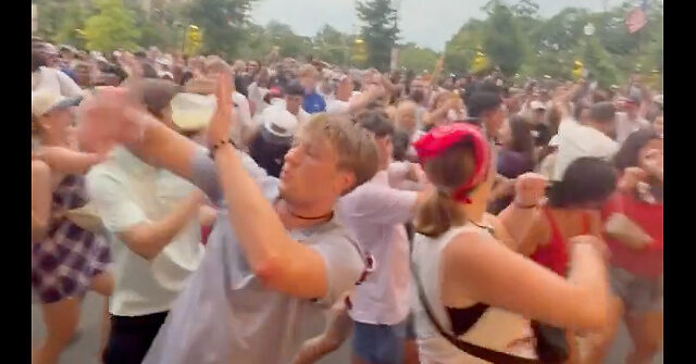 WATCH: Patriotic Americans Party in D.C. Streets as Weather Threatens 4th of July Events: ‘It’s Time to Celebrate’