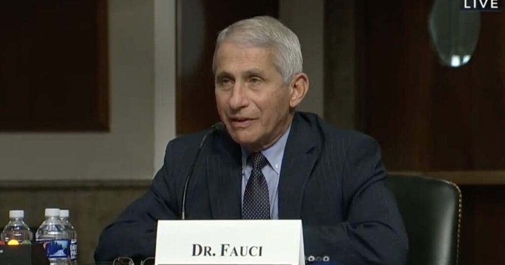 WATCH LIVE: Dr. Tony Fauci to Testify Before US Senate Homeland Security Governmental Affairs Committee at 8:30 ET