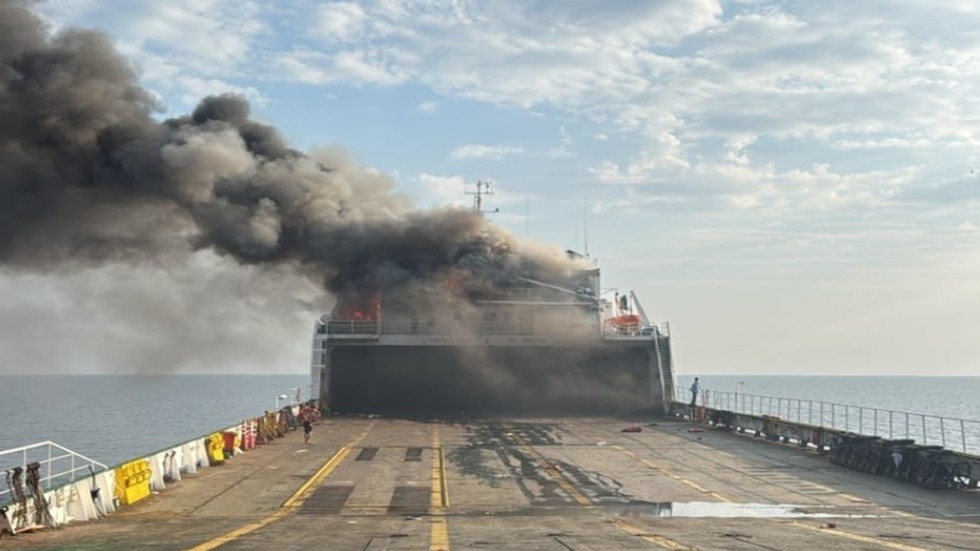 Turkish cargo ship hit in suspected Ukrainian attack near Russian port (VIDEOS)