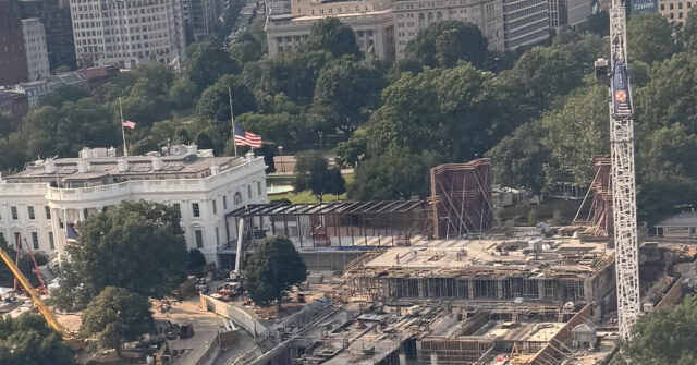 Trump Shares Aerial Photo of White House East Wing Construction