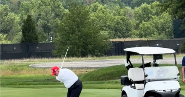 WATCH — President Trump Takes Winning Shot During New Jersey Golf Club Championship: ‘It’s Called TALENT’