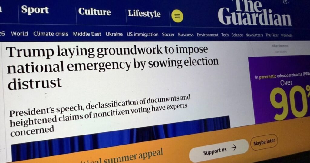 LEFT-WING GUARDIAN FREAKS OUT: Trump Lays the Groundwork to Secure America’s Elections — National Security Emergency May Be Coming