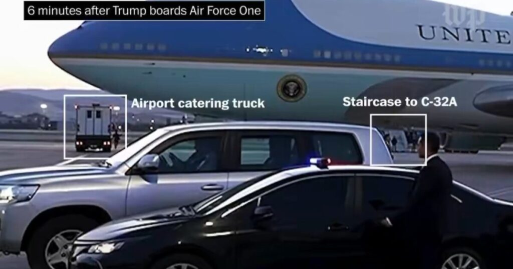 BREAKING LEAK: Trump Took Secret Flight from Turkey After He Was Quietly Moved from Air Force One to Another Plane by Jumping into Catering Truck Amid Iranian Threat (VIDEO)