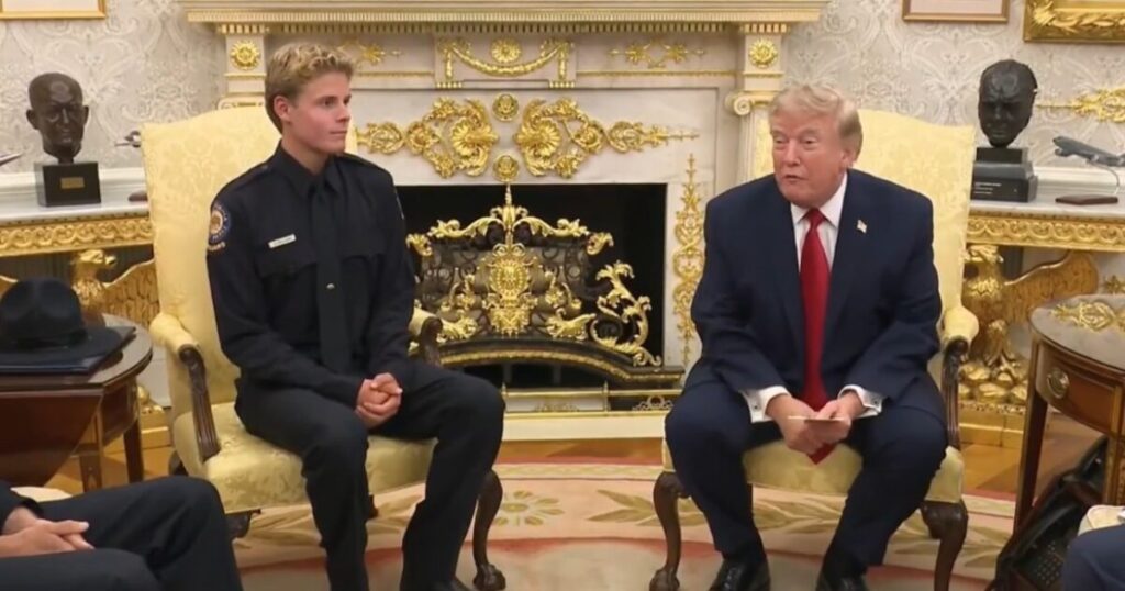 Amazing! President Trump Welcomes Hero Teen Lifeguard Ryder Williams to Oval Office (VIDEO)