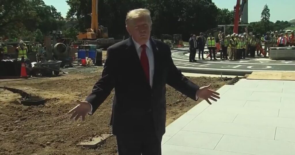 President Trump Surprises Reporters, Gives Them Personal Tour of White House Renovations, Including New Helipad (VIDEO)