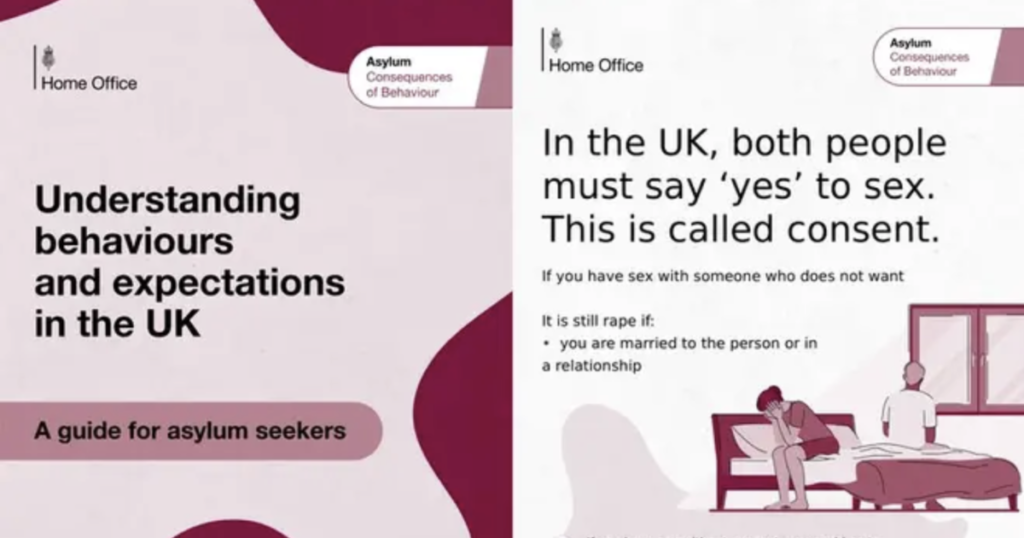 New UK Booklet Distributed to Asylum Seekers Warns Them “Not to Rape Women”