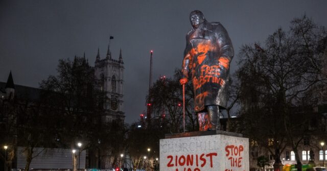 Pro-Palestine Activist Who Spray Painted London’s Churchill Statue Avoids Punishment