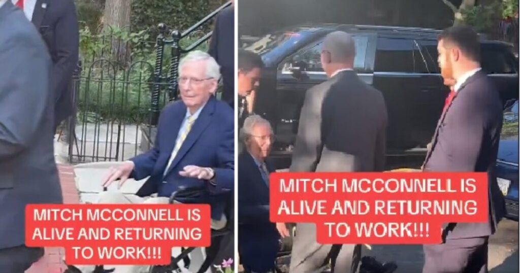 EXCLUSIVE VIDEO: TGP Reporter Myles Morell Films Mitch McConnell Being Wheeled Out to Car to Attend Senate Vote